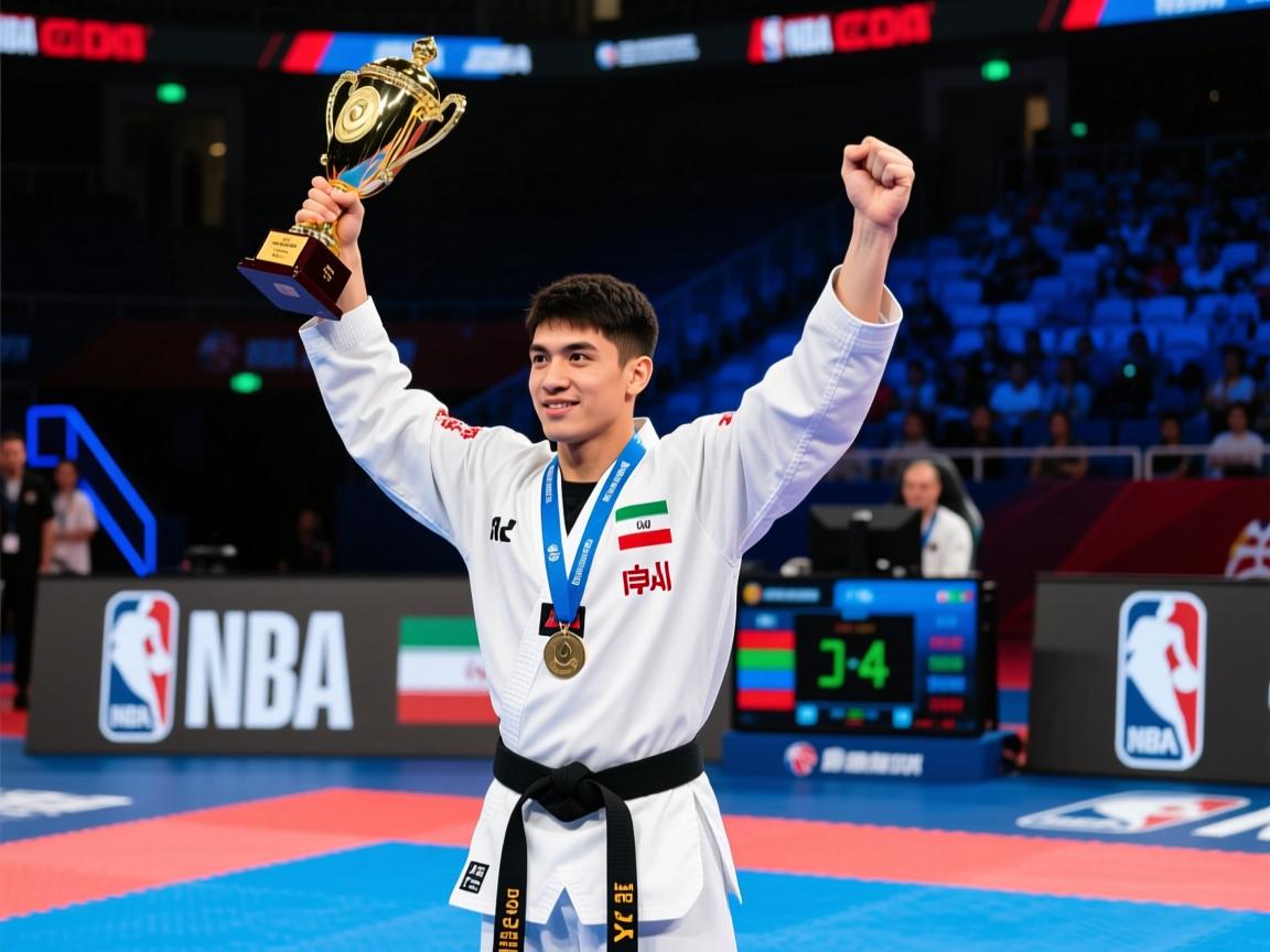 武术比赛中伊朗选手斩获冠军