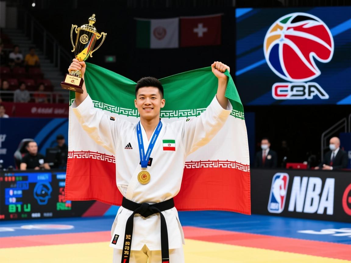 武术比赛中伊朗选手斩获冠军