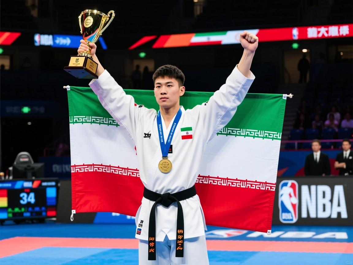 武术比赛中伊朗选手斩获冠军  第2张